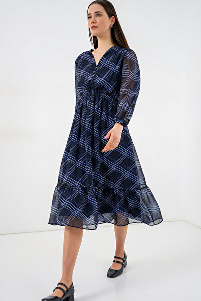 Bigdart Φόρεμα σιφόν με σχέδιο 2137 - Amavi