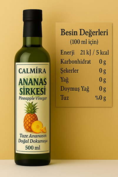 CALMİRA Ananas Sirkesi / Fermantasyon Pineapple Vinegar X 3 Adet