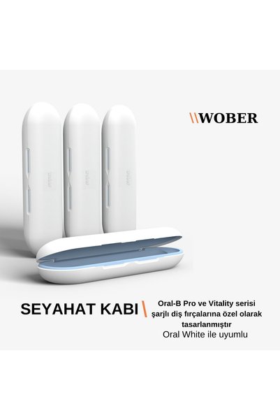 Wober Oral-b Şarjlı Diş Fırçası Için Koruma Kabı/kutusu, Sadece Pro, Vitality Ve Starter Serisine Uyumlu!