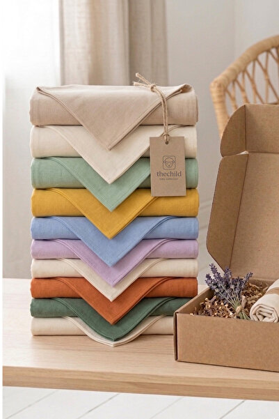 thechild baby collection %100 PAMUKLU ÇİFT KAT 10'LU ÖZEL KUTUSUNDA HEDİYELİK...