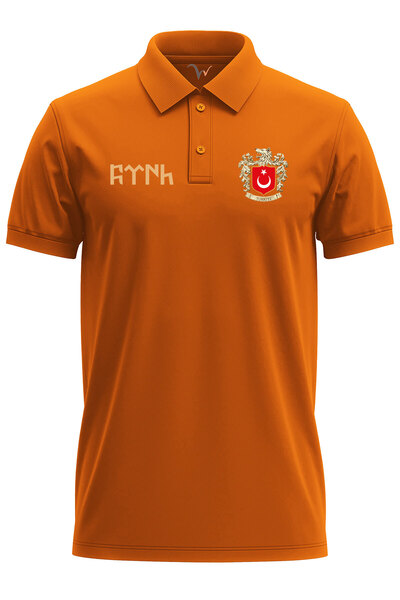 WİDİ Μπλουζάκι πόλο με στάμπα γκρι λύκου - 100% βαμβάκι, κανονική εφαρμογή