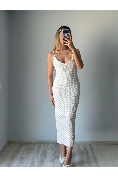 Güneş Φόρεμα μίντι με υφή και λεπτομέρειες βολάν