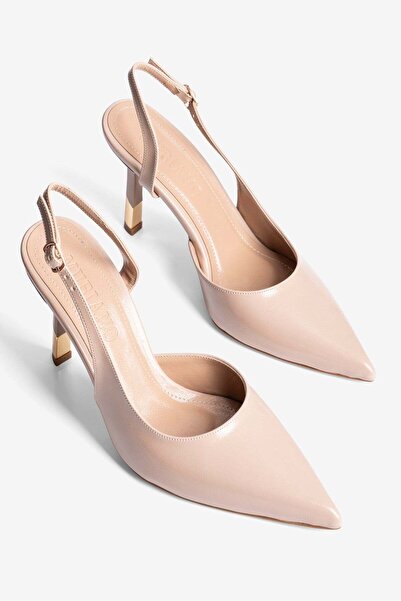 Mubiano Γυναικείο στιλέτο με μυτερή μύτη και ανοιχτή πλάτη Παπούτσι με τακούν...