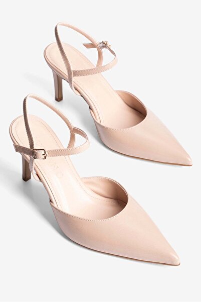 Mubiano Γυναικεία παπούτσια στιλέτο με μυτερή μύτη και τακούνι, Ιρίσα Μπεζ