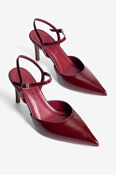 Mubiano Γυναικεία παπούτσια στιλέτο με μυτερή μύτη και τακούνι, Ιρίσα Μπορντό