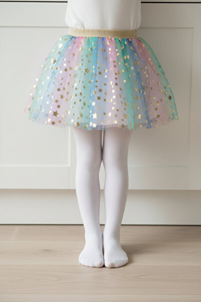 Le Mabelle Λευκό καλσόν από βαμβάκι για κορίτσια