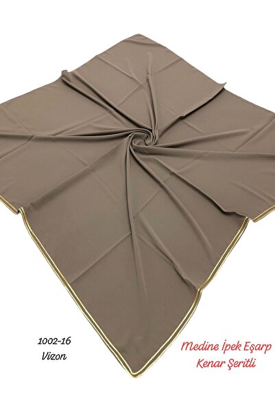 MİS İPEK 1002 Μεταξωτό μαντήλι Μεντίνα με ρίγες στην άκρη