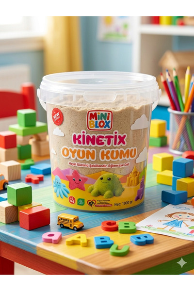 MİNİBLOX Doğal Kinetik Oyun Kumu 1kg