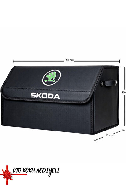 Buscarpone Skoda Marka Logolu Oto Bagaj Organizer Çanta Oto Bagaj Çantası 2 B...