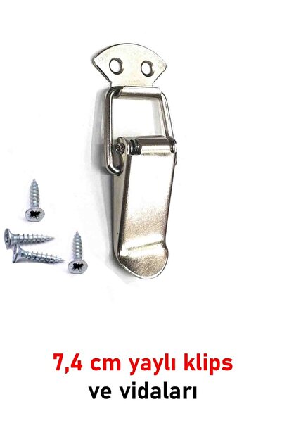 sywoods Sandık Klipsi Yaylı 7,4 cm kutu kilit kapak sandık kapak mandal bavul...