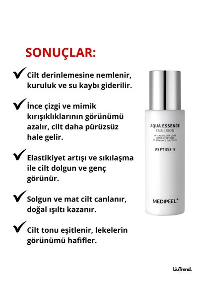 Medipeel Peptide 9 Aqua Essence Emulsion 250 ml Canlandırıcı Yüz Emülsiyonu M0065