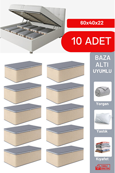 Set of 10 - Geometric Striped Oversized Base Bottom & Sofa Bed Hatch (60 x 40 x 22 cm)