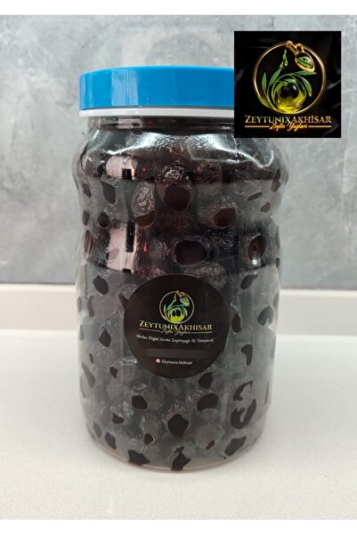 ZeytunixAkhisar Siyah Uslu Kuru Sele Zeytin 1000 gr (Az Tuzlu)