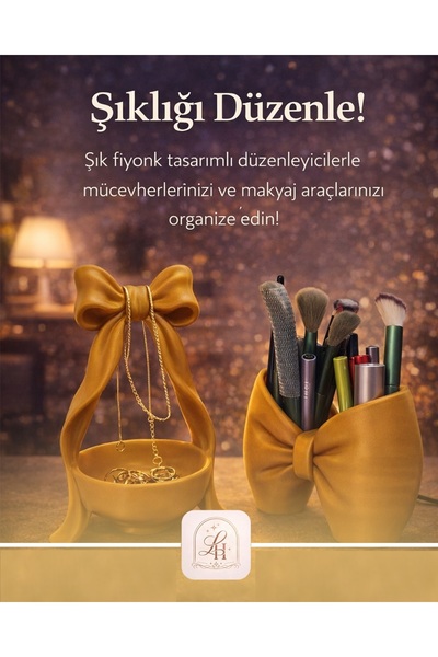 Layera Home Küpe, Kolye ve Yüzük Düzenleyici & Fiyonk Tasarımlı Çok Amaçlı Or...