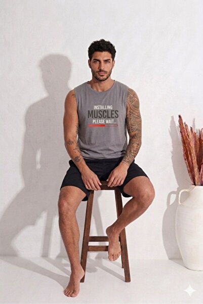 Lunaberry Ανδρικό βαμβακερό σορτς αθλητικό σετ για αθλητές, μπάσκετ, γυμναστι...