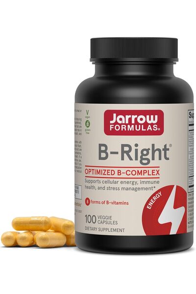 Jarrow B-Right B Kompleks Vitamin 100 Kapsül Enerji Metabolizma Desteği