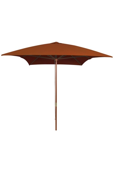 Concept Umbrelă de soare, exterior, stâlp lemn, cărămiziu, 200x300 cm