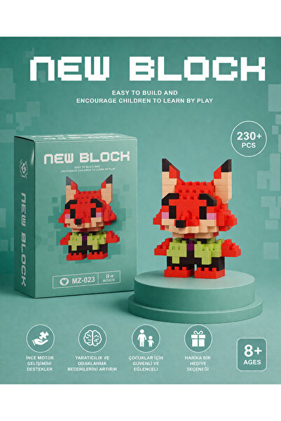 ydn 3D New Bricks Mini Yapi Bloklari Zootropolis Nick Wilde Figür