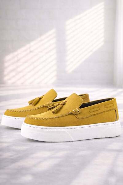 Rakerplus Κίτρινα Ανοιχτόχρωμα Παπούτσια Μοκασίνι για Αγόρια