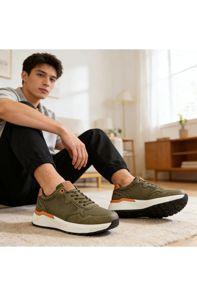 Tmall Pantofi sport bărbătești, - piele, B4049, verde