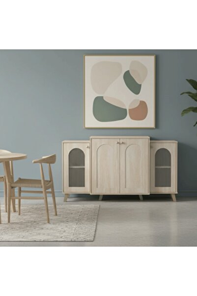 DEC9 An elegant buffet with a distinctive design and modern colors.