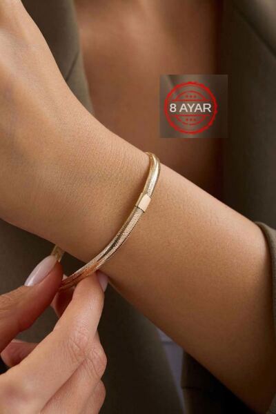 Bayar Gold 8 Ayar Altın İtalyan Esnek Bilezik