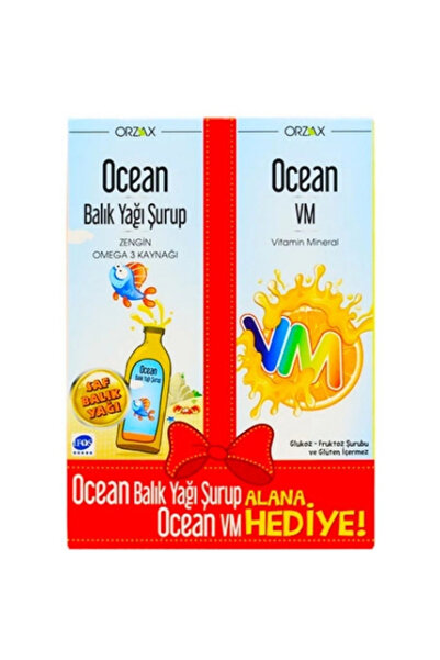 Orzax Ocean Portakal Şurup 150 ml + Ocean VM Şurup 150 ml