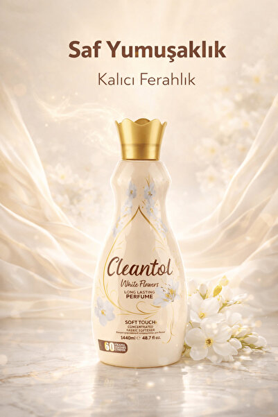 Cleantol Çamaşır Yumuşatıcısı Beyaz Çiçekler Kalıcı Ferahlık 1440 ml / 60 Yıkama