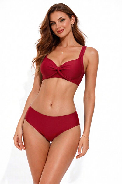 My-o Γυναικείο Σετ Μπικίνι με Λεπτομέρεια Σούρασης και Σύσφιξης