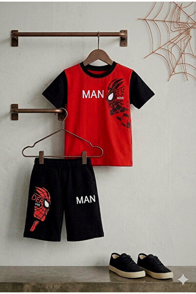 Örümcek Adam Σετ 2 τεμαχίων για αγόρια με σχέδιο και κόκκινο χρώμα (καλοκαιρι...