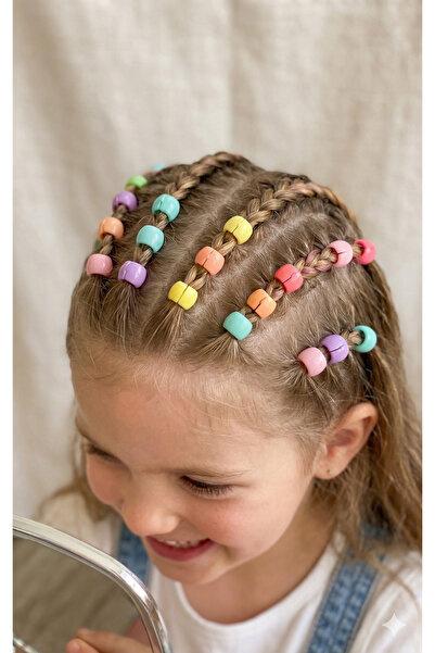 GLOWILLA Pastel Renkli Kilitli Saç Boncuğu (50 adet) Rasta ve Pinterest Örgü ...