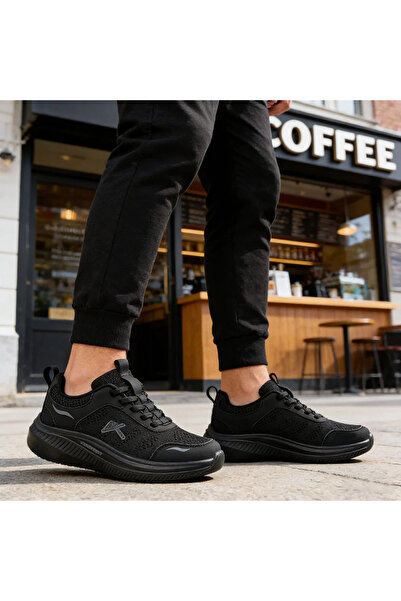 Tmall Pantofi sport bărbătești, din material textil, B4046. Negru