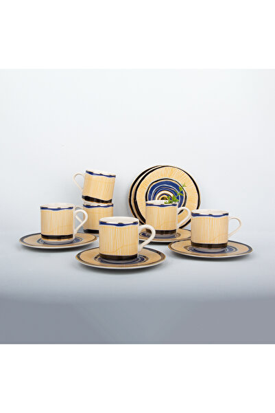 Aryıldız Perline 12 Parça 6 Kişilik Türk Kahve Fincan Takımı 100 Ml