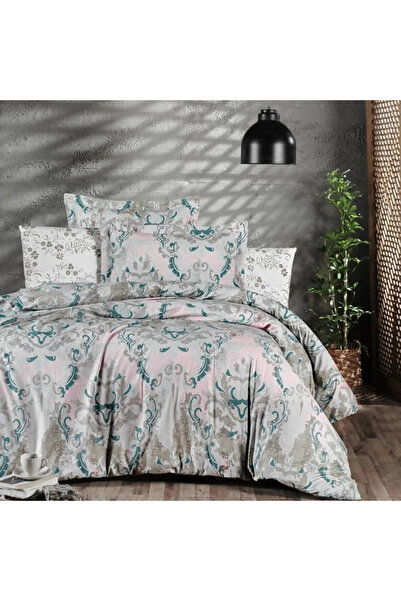 MAXSTYLE Σετ Παπλωματοθήκη Ποπλίνα Σατέν Vintage Διπλό