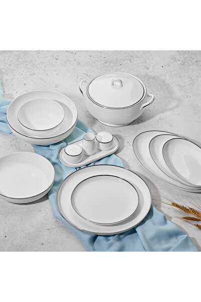 Aryıldız Royal Queen Çırağan 63 Parça 12 Kişilik Yemek Takımı Silver