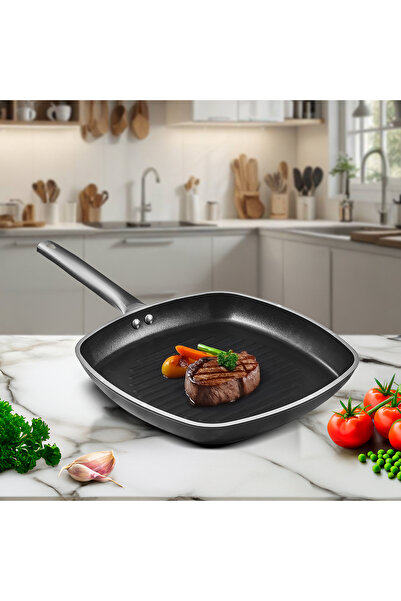Aryıldız Atlanta 28 cm Grill Tava Black