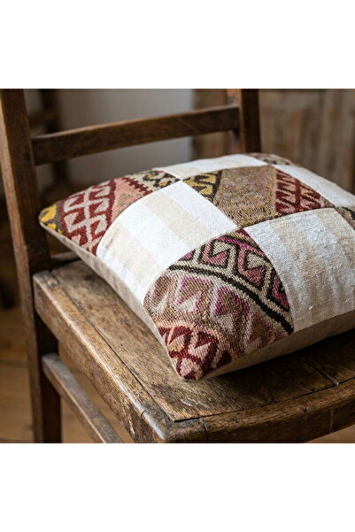 Vintage Kilimli Yastık Kılıfı PLLWSQR1128 - 42x42