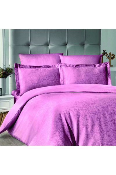 MAXSTYLE Jacquard Satin Reyka Terra Double Bedding Set