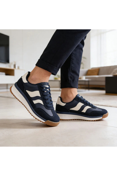 Tmall Pantofi sport bărbătești, piele, B4035, albaștri