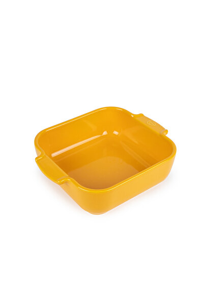 Peugeot Tavă pătrată pentru cuptor Appolia, galben șofran, 21 cm