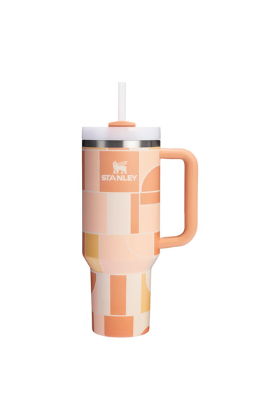 Stanley Quencher FlowState Apricot Court Geo Pipetli Termos 1.18 L