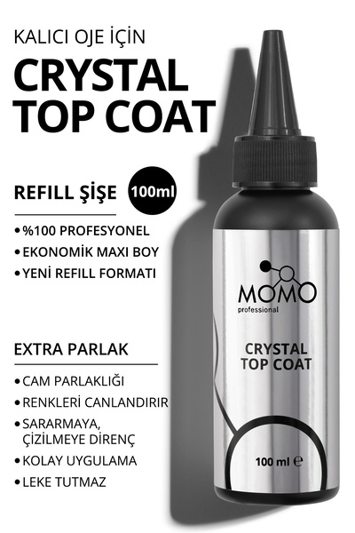 MOMO professional Kalıcı Oje İçin Crystal Top Coat 100 ml