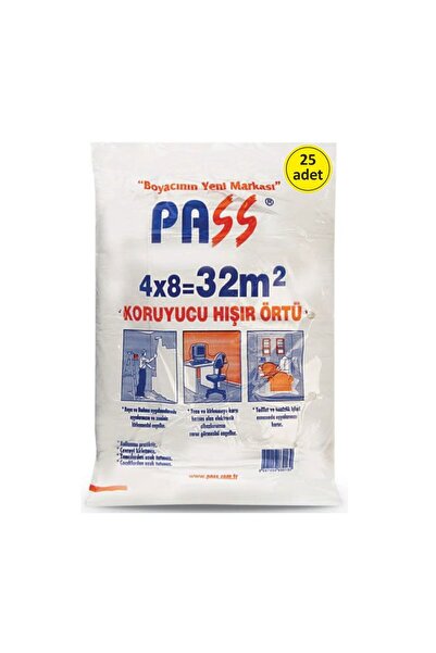 PASS HIŞIR KORUMA BOYA ÖRTÜSÜ-32m2-25 Adet-Eşyalarınız Temiz Kalır-Sonradan Temizlik Yapmak Gerektirmez