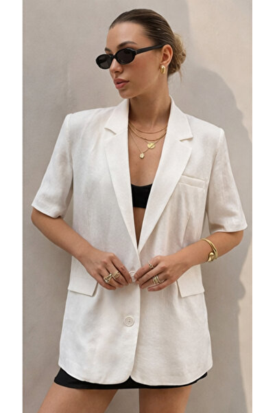 D'RECCY Double-Breasted Collar Comfortable Fit Padded Slim Blazer Jacket