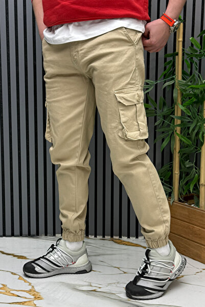 WAFRA Ανδρικό παντελόνι Gabardine με ελαστικά τελειώματα στα μπατζάκια και τσ...