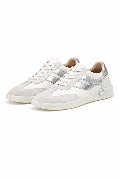 Lizy Shoes Γυναικεία αθλητικά παπούτσια από γνήσιο δέρμα σε λευκό χρώμα, καθη...