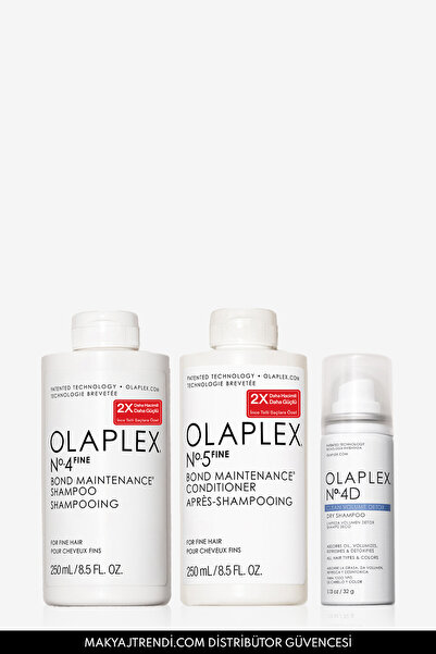Olaplex Daily Detox Trio Set - İnce Telli Saçlar İçin Bağ Güçlendirici Şampua...