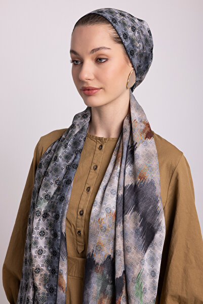 Ayshara Suyolu Με έθνικ μοτίβο Διπλής όψης Σάλι - Μαύρο