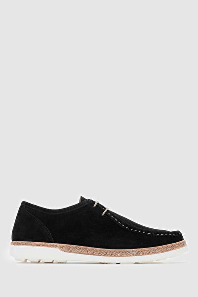 TOGO Black Suede Genuine Leather Women's Casual Shoes [060218]