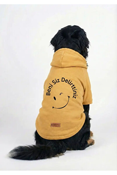 MPZ Pets Cat and Dog Outfit & Gown - Yellow Hoodie You Drive Me Insane